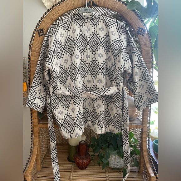 MADEWELL Arrowhead Jacquard Kimono Wrap Jacket - Medium - Picture 10 of 11